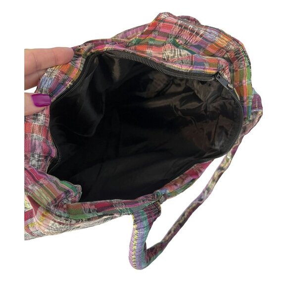 Floral Embroidered Hobo Bag With Zipper Closure Boho Hippie Artsy - Picture 6 of 7